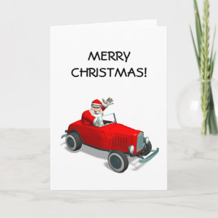 Tomte i Hot Rod Helgkort