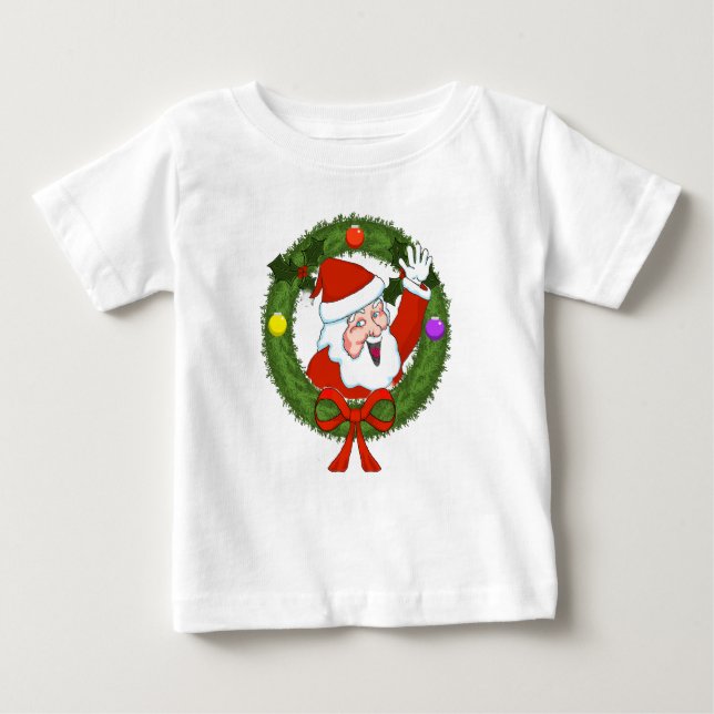 Tomte i krans småbarnskjol med rynkning tee (Framsida)