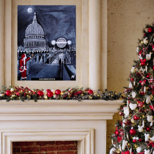 Tomte i London Målning av Alfred Fox Poster