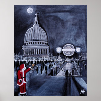 Tomte i London Målning av Alfred Fox Poster