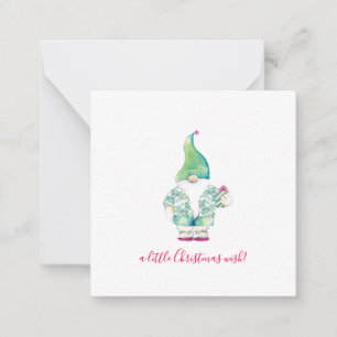 Tomte i palmlövs Bahama-tröja Mini jul Anteckningskort