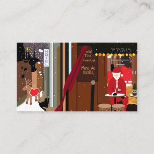 Tomte i Paris, julparty Biljett Inbjudan