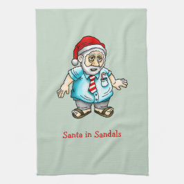 Tomte i sandaler kökshandduk