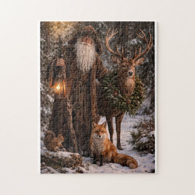 Tomte i skogen pussel (Vertikal)