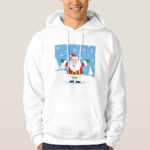 Tomte i snig snölandskap hoodie