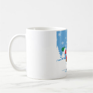 Tomte i snöig vinterscen kaffemugg