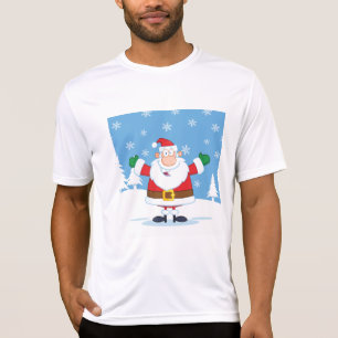 Tomte i snöig vinterscen t shirt