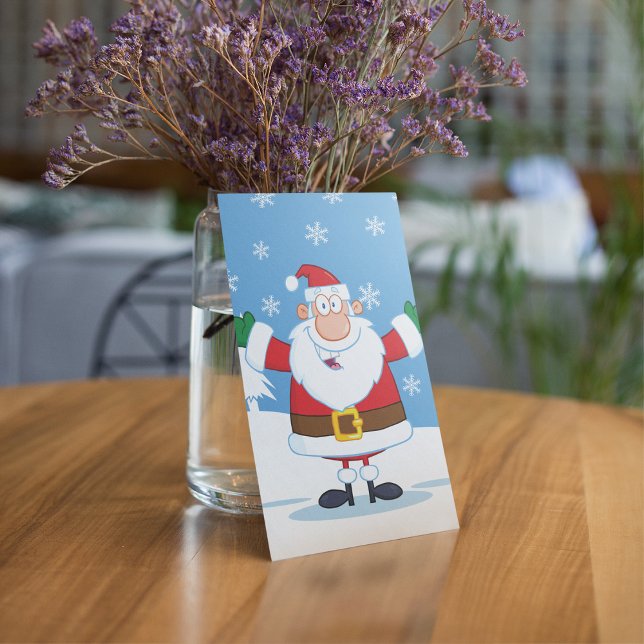 Tomte i vinterlandskap med snö inbjudningar (Skapare uppladdad)