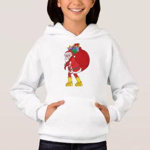 Tomte iförd stora gula stövlar t shirt