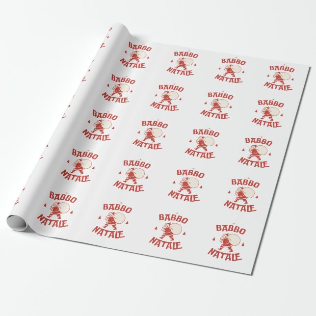 Tomte Italiensk Jultomte God Jul Presentpapper (Utrullad)
