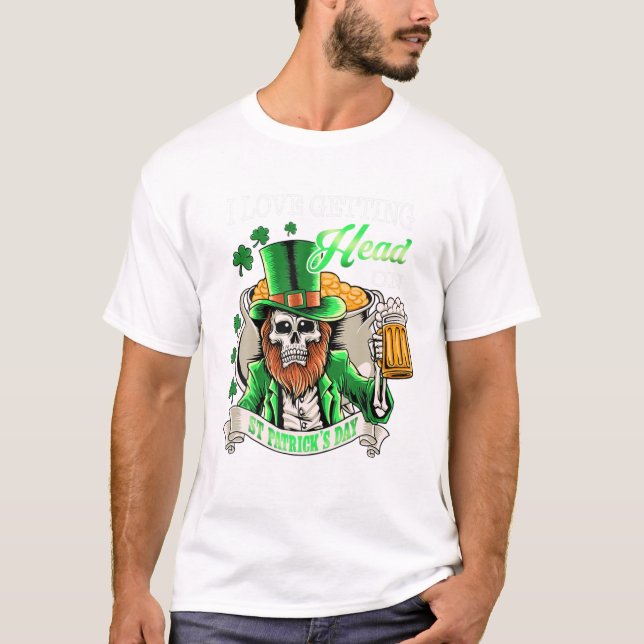 Tomte Jag älskar att få huvud på T Shirt (Framsida)