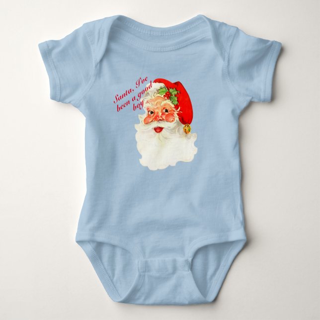 Tomte jag har varit snäll Personlig jul Bebis T Shirt (Framsida)