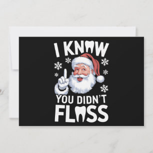 Tomte jag vet att du inte flossade Tandläkare Tand Julkort