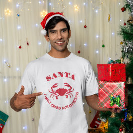 Tomte jag vill ha krabbor till jul – Maryland humo T Shirt
