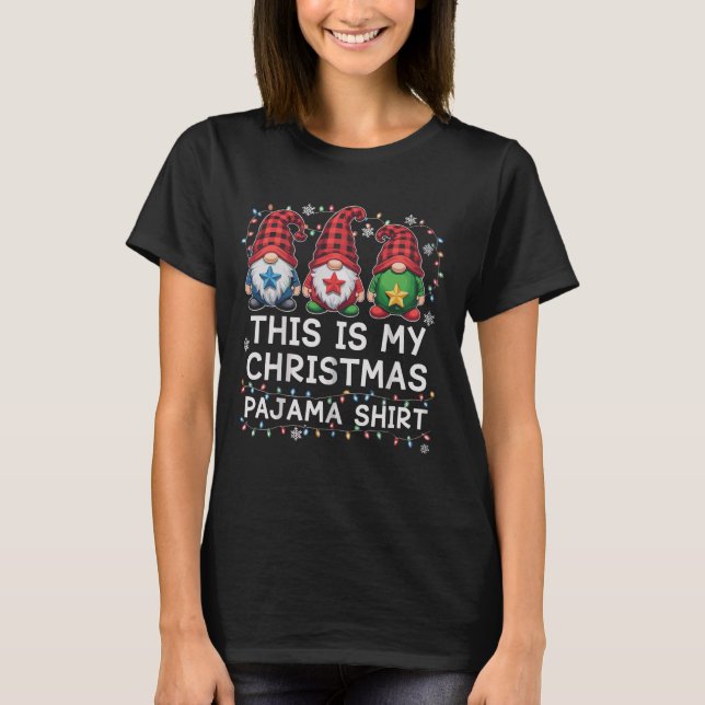Tomte jul Det här är min jul pyjamas T Shirt (Framsida)