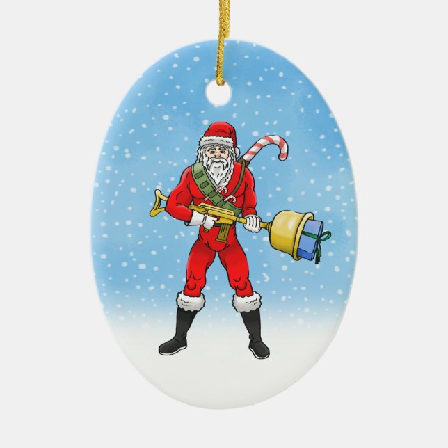 Tomte Jul från del 2 Julgransprydnad Keramik (Framsidan)
