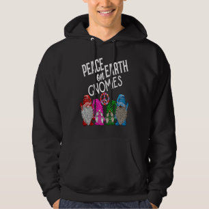 Tomte jul  Fred på jorden Tomtar Fredstecken Hoodie