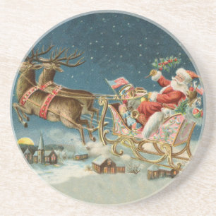 Tomte jul gammal vagn renar underlägg
