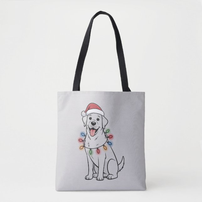 Tomte jul hundälskare Labrador Retriever mamma Tygkasse (Framsida)