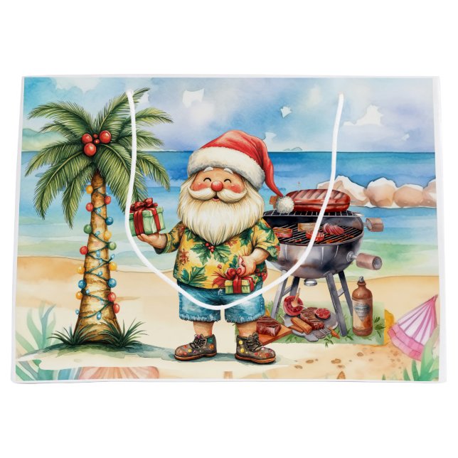 Tomte jul i juli på stranden (Framsidan)