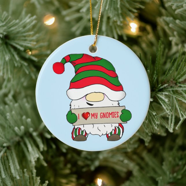 Tomte jul julgransprydnad keramik (Träd)