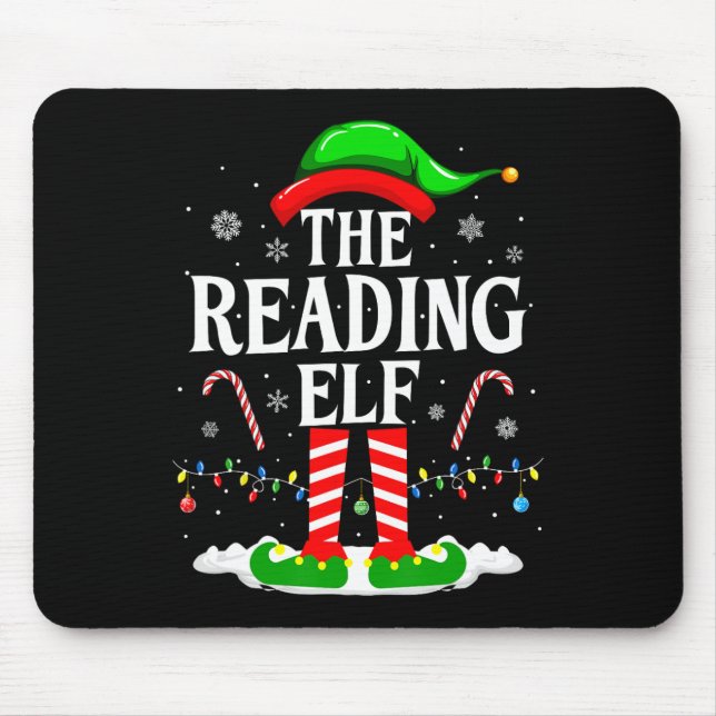 Tomte jul läsning Rolig bok älskare jul Böcker Musmatta (Framsidan)