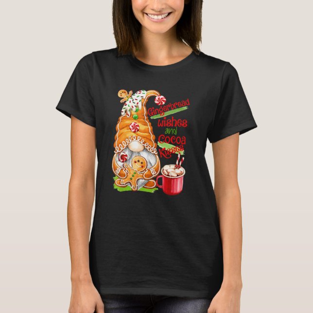 Tomte jul pepparkakor och kakao God Jul T Shirt (Framsida)