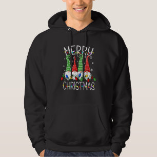 Tomte jul pyjamas Trädgårdstomte Glad jul Hoodie