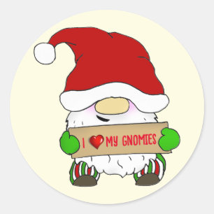 Tomte jul runt klistermärke