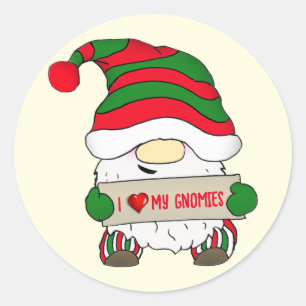 Tomte jul runt klistermärke