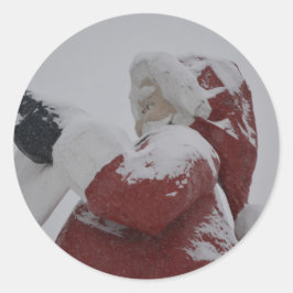 Tomte jul runt klistermärke