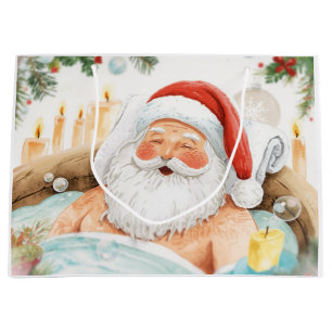Tomte jul spa badkar stor presentpåse