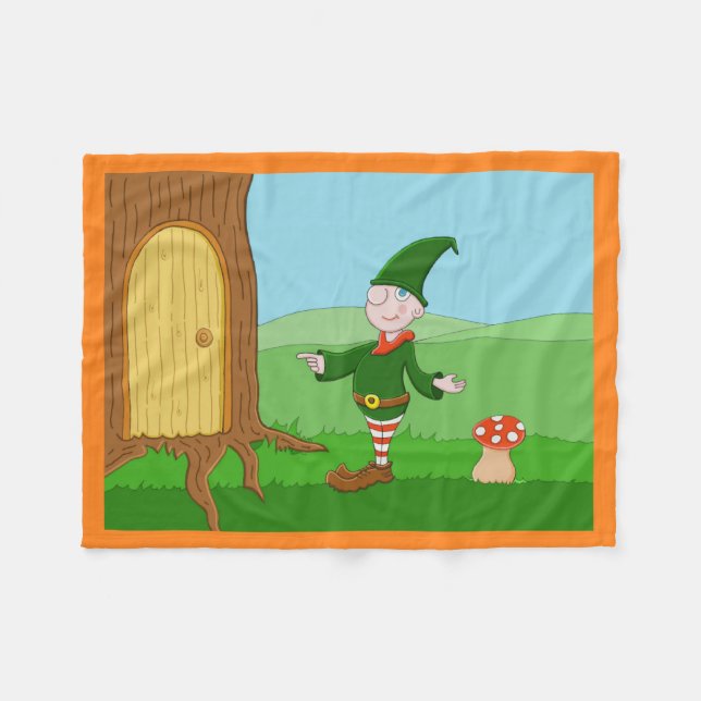 Tomte | Jul Tomte | Julnisse | Tomtenisse | Jultom Fleecefilt (Framsidan (Horisontell))