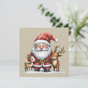 Tomte jul vintersäsong Tomtar Älskare Högtid Julkort