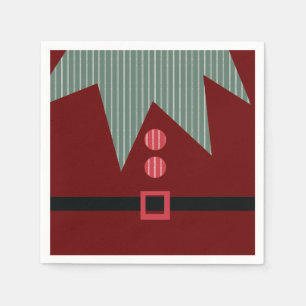 Tomte juldräkt julfest pappersservett