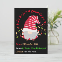 Tomte julfest inbjudan kort