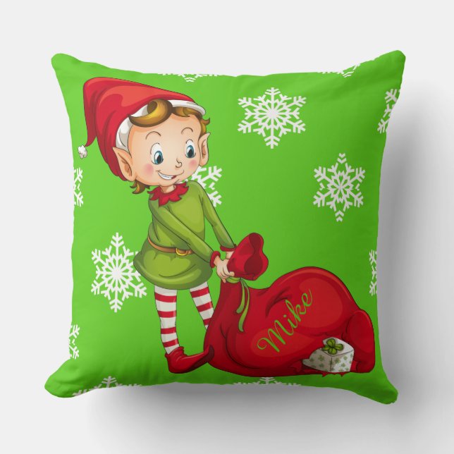 Tomte julgran Elf Kuddcover Kudde (Framsida)