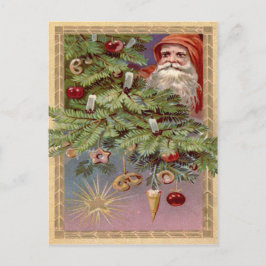 Tomte julgran stjärna prydnader helg vykort
