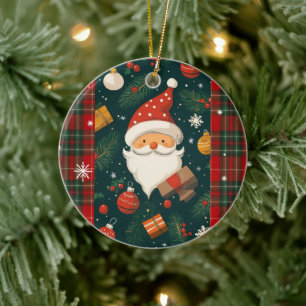Tomte julgransprydnad keramik