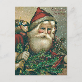 Tomte julgrönsak med leksaker helg vykort
