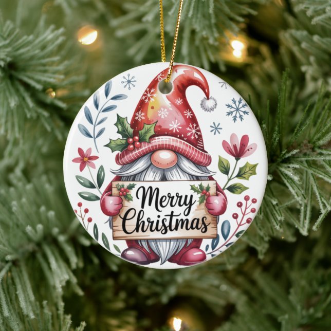 Tomte julhälsningar God Jul Ornament (Träd)