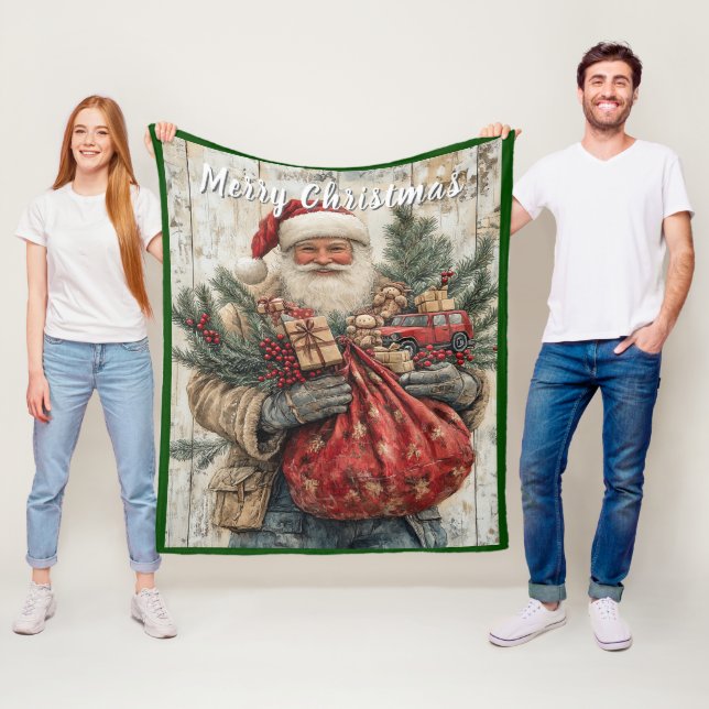 Tomte julklappar Röd påse Tallgren Fleecefilt (På plats)