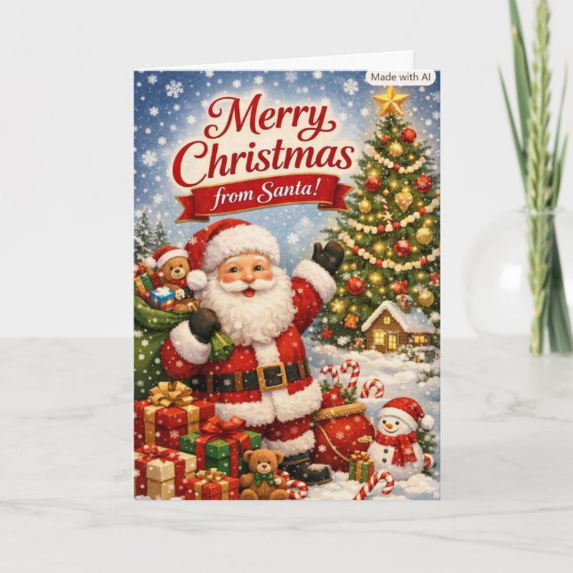 Tomte julkort  kort (Framsida)