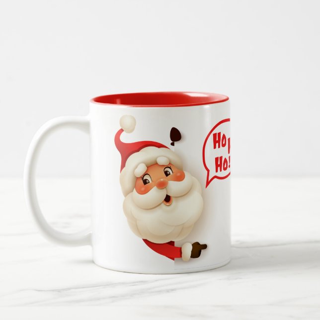 Tomte julmugg - Ho Ho Ho Två-Tonad Mugg (Vänster)