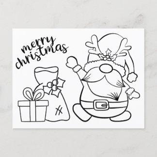 Tomte julpostkort  inbjudan vykort