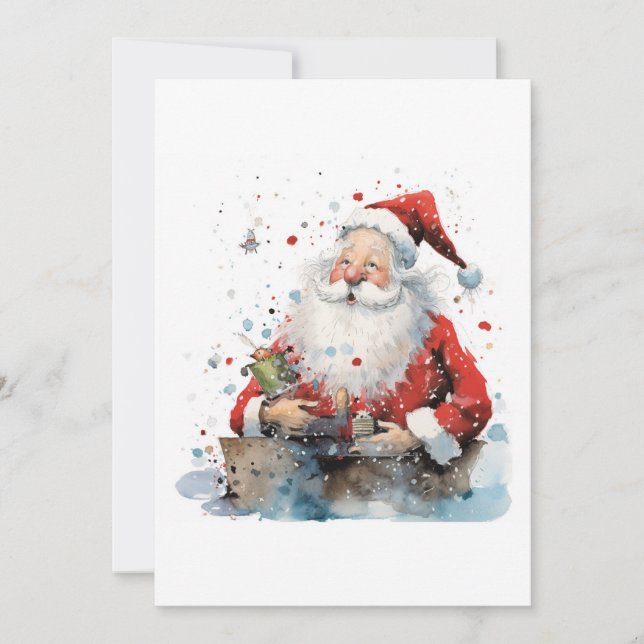 Tomte, jultomte, jul inbjudningar (Framsida)