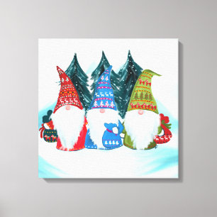 Tomte Jultomten Canvastryck