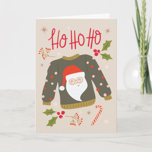 Tomte jultröja julkort helgkort (Framsida)