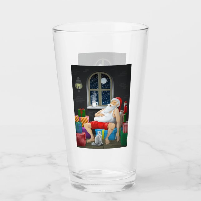 Tomte Kaffetid Glaskopp (Framsida)