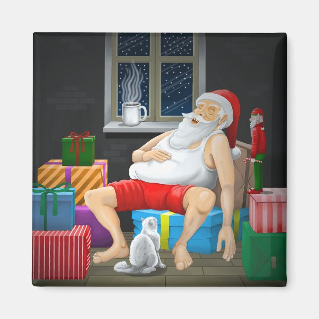 Tomte Kaffetid Magnet (Framsidan)
